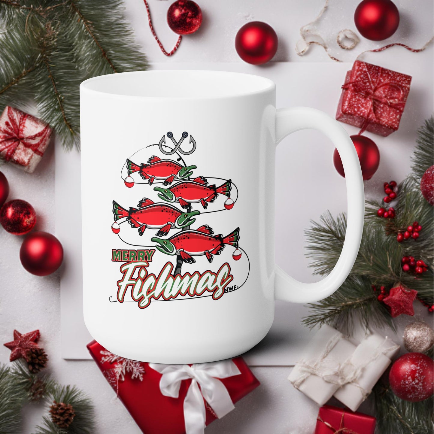 Merry Fishmas Mug -Personalize