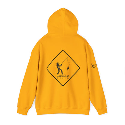 Warning! Lady Fishing Hoodie